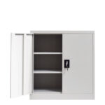 Armon metal cabinet in light gray color 90x45x90cm - Image 4