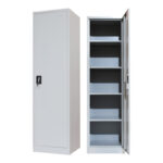 Koya metal wardrobe-column in light gray color 50x45x180cm