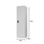 Koya metal wardrobe-column in light gray color 50x45x180cm - Image 5