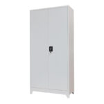 Ugren metal wardrobe in light gray shade 90x40x190cm - Image 2