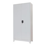 Zogi metal wardrobe with partition in light gray shade 90x45x190cm - Слика 2