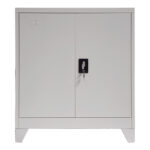 Armon metal cabinet in light gray shade 90x45x100cm - Image 3