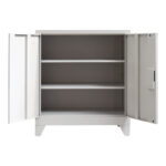 Armon metal cabinet in light gray shade 90x45x100cm - Image 5