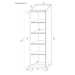 Koya metal wardrobe-column in light gray shade 50x45x190cm - Image 5