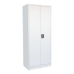 Metal wardrobe Ugren I Pakoworld in light grey shade 70x40x170cm.