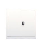 Armon I metal cabinet in light gray color 90x40x90cm - Image 2
