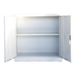 Armon I metal cabinet in light gray color 90x40x90cm - Image 3