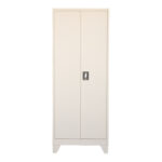 Metal wardrobe Ugren I Pakoworld in light grey shade 70x40x180cm - Image 2