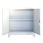 Armon I metal cabinet in light gray color 90x40x100cm - Image 3