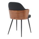 Chair Marci black pu-black metal legs 58x58x91cm - Image 2