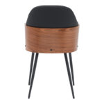 Chair Marci black pu-black metal legs 58x58x91cm - Image 5