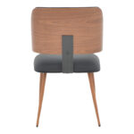 Chair Ubane black pu-walnut metal legs 53x62.5x85cm - Image 5