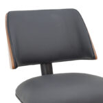 Chair Ubane black pu-walnut metal legs 53x62.5x85cm - Image 6