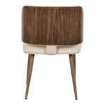 Chair Ubane beige pu-walnut metal legs 53x62.5x85cm - Image 4