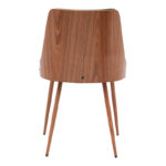 Chair Korome black pu-walnut metal legs 50x58.5x78cm - Слика 5