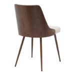 Chair Korome beige pu-walnut metal legs 50x58.5x78cm - Слика 2