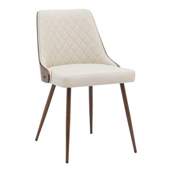 Стол Короме беж пу-орев метални ногарки 50x58.5x78 см