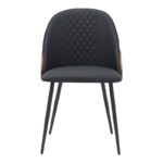 Chair Konny black pu-walnut metal 48x59x80cm - Image 4