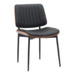 Стол Кети црна PU-орев метал 51x58x81 см