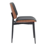 Chair Kathy black pu-walnut metal 51x58x81cm - Слика 3