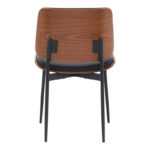 Chair Kathy black pu-walnut metal 51x58x81cm - Слика 5
