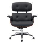 Manager office chair Kobane black pu-chrome base 84x75x113.5cm - Слика 4