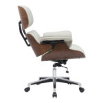 Manager office chair Kobane beige pu-chrome base 84x75x113.5cm - Слика 3