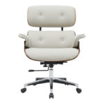 Manager office chair Kobane beige pu-chrome base 84x75x113.5cm - Слика 4