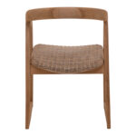 Armchair Somalia aluminium skeleton with teak wood leg in natural shade and brown pe rattan 57x62x80cm - Image 5