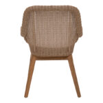 Armchair Charlen aluminium skeleton with teak wood in natural shade and pe rattan 60x67x84cm - Слика 5