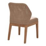 Swinton chair aluminium skeleton teak leg wood in natural shade and pe rattan 53x63x86cm - Image 2