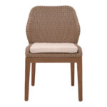 Swinton chair aluminium skeleton teak leg wood in natural shade and pe rattan 53x63x86cm - Image 4