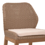 Swinton chair aluminium skeleton teak leg wood in natural shade and pe rattan 53x63x86cm - Image 5