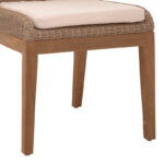 Swinton chair aluminium skeleton teak leg wood in natural shade and pe rattan 53x63x86cm - Image 6