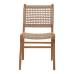 Rover chair pakoworld, teak wood frame in natural shade and beige banana rope 50x60x86cm - Слика 4