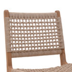 Rover chair pakoworld, teak wood frame in natural shade and beige banana rope 50x60x86cm - Слика 6