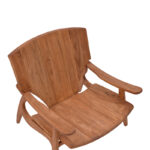 Armchair Brazin natural teakwood 72x71x77cm - Image 6