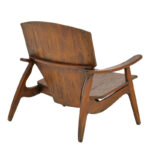 Armchair Brazin dark brown teakwood 72x71x77cm - Image 2