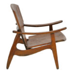 Armchair Brazin dark brown teakwood 72x71x77cm - Image 3