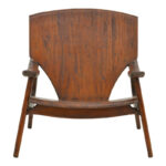 Armchair Brazin dark brown teakwood 72x71x77cm - Image 4