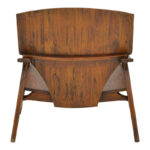 Armchair Brazin dark brown teakwood 72x71x77cm - Image 5