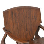 Armchair Brazin dark brown teakwood 72x71x77cm - Image 6