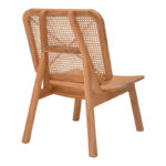 Armchair Viborg natural teakwood-natural rattan 60x75x87cm - Image 2