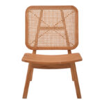 Armchair Viborg natural teakwood-natural rattan 60x75x87cm - Image 4
