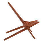 Chaise lounge folding natural teakwood 65x90x87cm - Слика 3