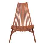 Chaise lounge folding natural teakwood 65x90x87cm - Слика 4