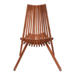 Chaise lounge folding natural teakwood 65x90x87cm - Слика 5