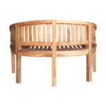 2 seater sofa Coren natural teakwood 130x61x87cm - Слика 4