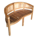 2 seater sofa Coren natural teakwood 130x61x87cm - Слика 5