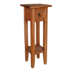 Side table Orkney natural color mahogany wood 25x25x67cm
